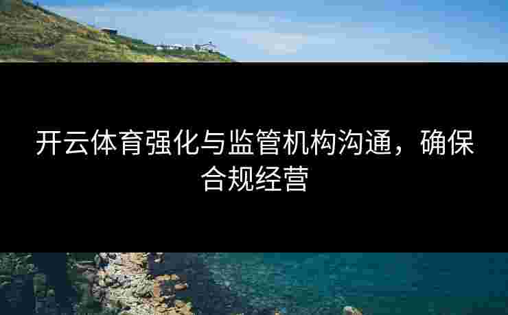 开云体育强化与监管机构沟通，确保合规经营